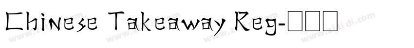 Chinese Takeaway Reg字体转换